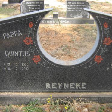 REYNEKE Quintus 1939-2002 &amp; Ann 1942-1990
