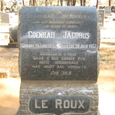 ROUX Coenraad Jacobus, le 1892-1957