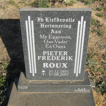ROUX Pieter Frederik 1931-2007