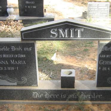 SMIT Gerhardus Lodewyk 1931-1990 &amp; Anna Maria 1939-