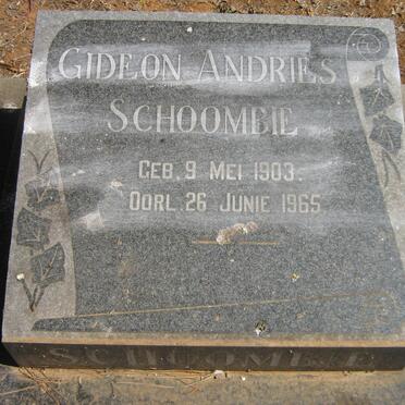 SCHOOMBIE Gideon Andries 1903-1965
