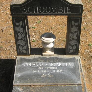 SCHOOMBIE Johanna Margaretha nee SWEMMER 1899-1957