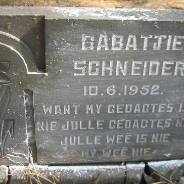 SCHNEIDER Baba 1952-1952