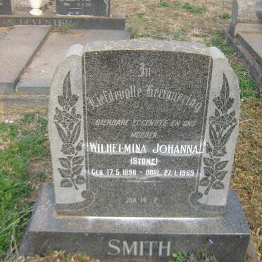SMITH Wilhelmina Johanna nee STONE 1898-1969