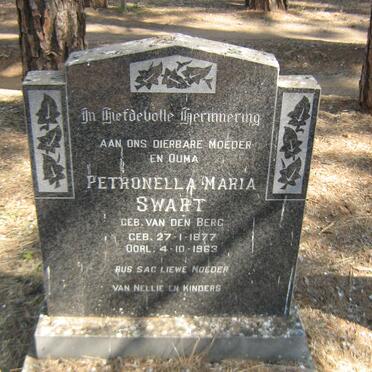 SWART Petronella Maria nee VAN DEN BERG 1877-1963