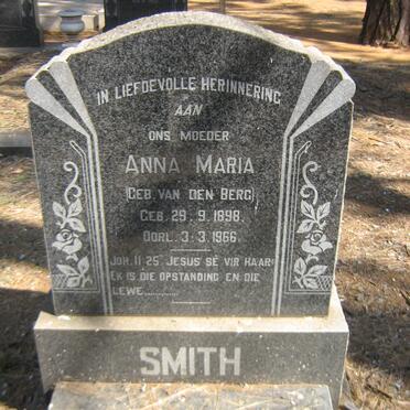 SMITH Anna Maria nee VAN DEN BERG 1898-1966