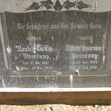 STEENKAMP Johan Andries 1885-1946 &amp; Hester Cicilia 1887-1972