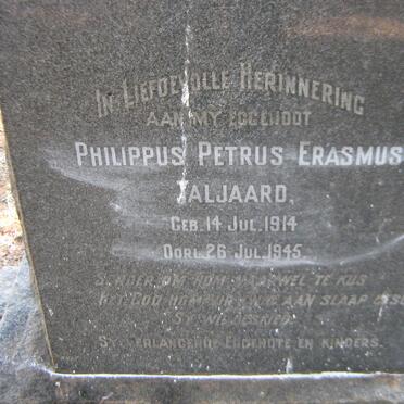 TALJAARD Philippus Petrus Erasmus 1914-1945