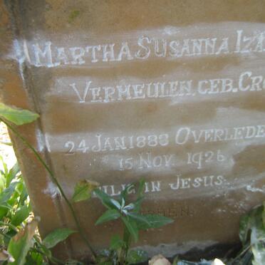 VERMEULEN Martha Susanna Izabel nee CROUS 1888-1926