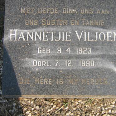 VILJOEN Hannetjie 1923-1990