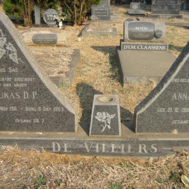 VILLIERS Lukas  D.P., de 1911-1963 &amp; Anna Maria 1908-19?7