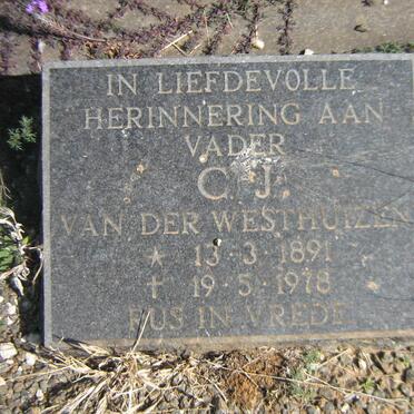 WESTHUIZEN C.J., van der 1891-1978