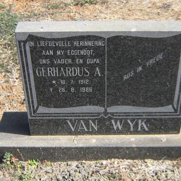 WYK Gerhardus A., van 1912-1986