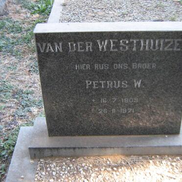 WESTHYUIZEN Petrus W., van der 1909-1971