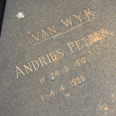 WYK Andries Petrus, van 1910-1986