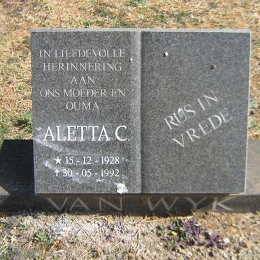 WYK Aletta C., van 1928-1992