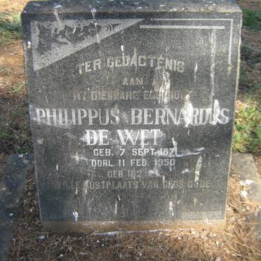 WET Philippus Bernardus, de 1871-1950