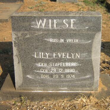 WIESE Lily Evelyn nee STAPELBERG 1890-1974