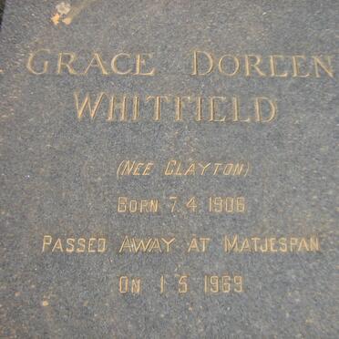 WHITFIELD Grace Doreen nee CLAYTON 1906-1969