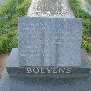 BOEYENS Christoffel Antonie 1897-1976