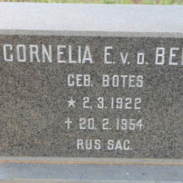 BERG Cornelia E., v.d. nee BOTES 1922-1954