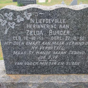 BURGER Zelda 1951-1952