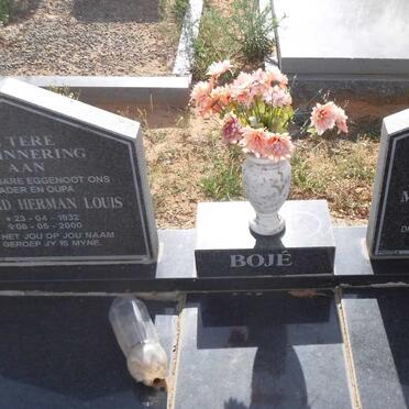 BOJÉ Edward Herman Louis 1932-2000 &amp; Maria Hendrina 1925-2010