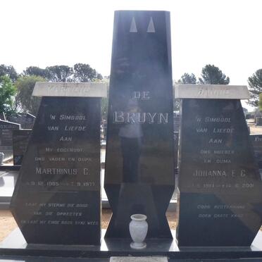 BRUYN Marthinus C., de 1905-1977 &amp; Johanna E.C. 1914-2001
