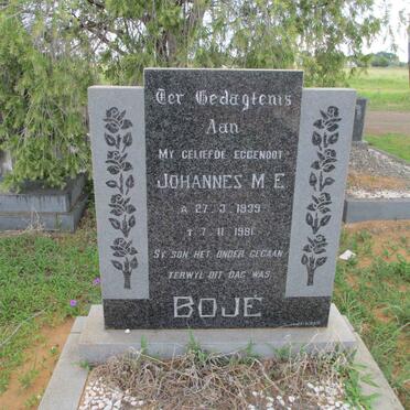 BOJÉ Johannes M.E. 1939-1981