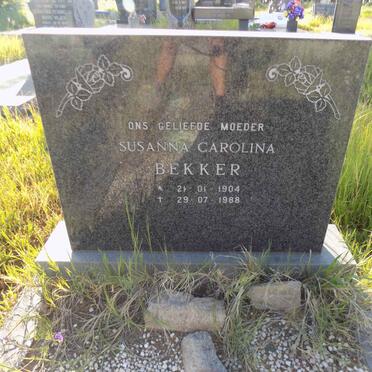 BEKKER Susanna Carolina 1904-1988