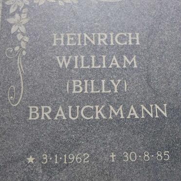 BRAUCKMANN Heinrich William 1962-1985
