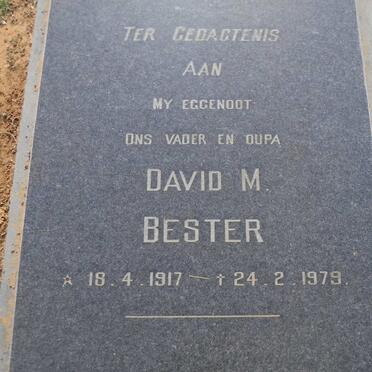 BESTER David M. 1917-1979