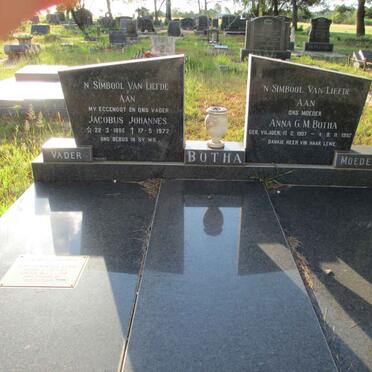 BOTHA Jacobus Johannes 1886-1972 &amp; Anna G.M. VILJOEN 1907-1992 :: BOTHA Dirk Hermanus 1915-1993