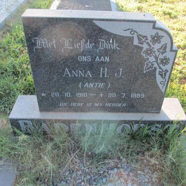 BADENHORST Anna H.J. 1910-1989
