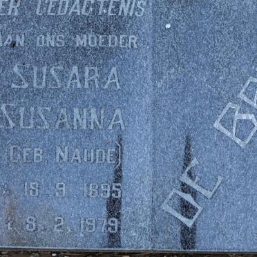 BRUIN Susara Susanna, de nee NAUDE 1895-1979