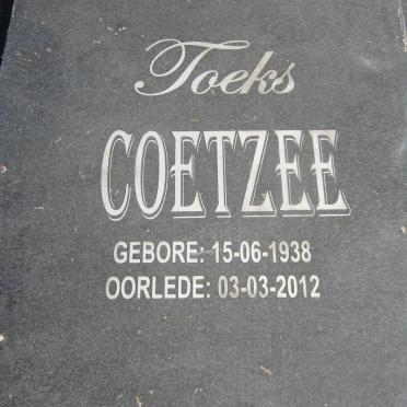 COETZEE Toeks 1938-2012