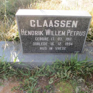 CLAASSEN Hendrik Willem Petrus 1911-1994