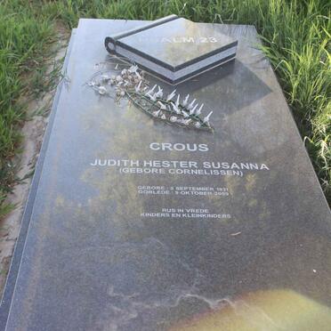 CROUS Judith Hester Susanna nee CORNELISSEN 1931-2009
