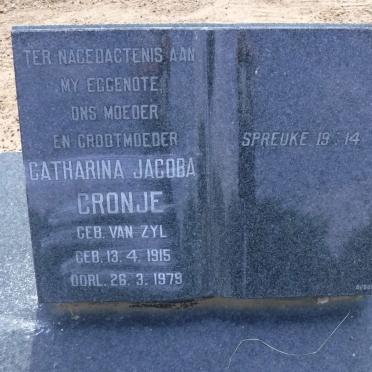 CRONJE Catharina Jacoba nee VAN ZYL 1915-1979