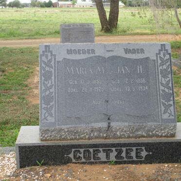 COETZEE Jan H. 1856-1934 &amp; Maria M. 1859-1925