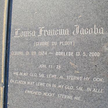 COERTZEN Louisa Francina Jacoba nee DU PLOOY 1924-2000