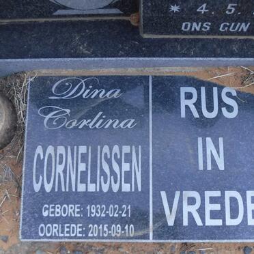 CORNELISSEN Reynier 1925-1998 &amp; Dina Carolina 1932-2015
