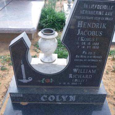 COLYN William Richard 1935- :: COLYN Hendrik Jacobus 1968-1998