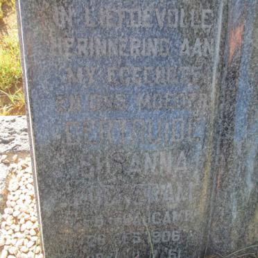 COCKERAM Gertruide Susanna nee AUCAMP 1906-1961