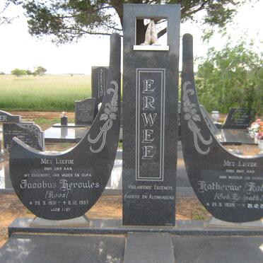 ERWEE Jacobus Hercules 1931-1987 &amp; Katherine REDPATH 1935-2013