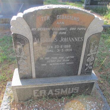 ERASMUS Albertus Johannes 1868-1954