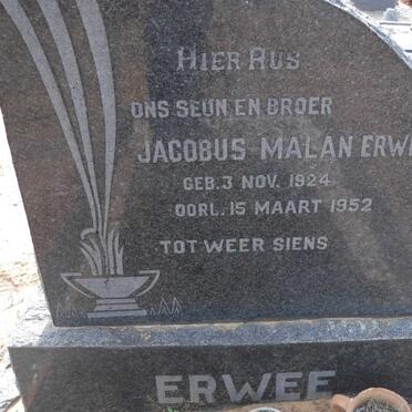ERWEE Jacobus Malan 1924-1952