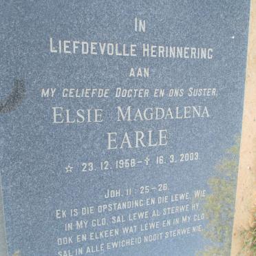EARLE Elsie Magdalena 1958-2003