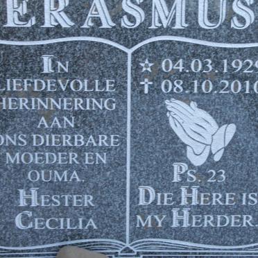 ERASMUS Hester Cecilia 1929-2010
