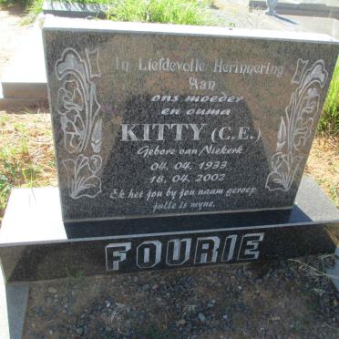 FOURIE C.E. nee VAN NIEKERK 1933-2002